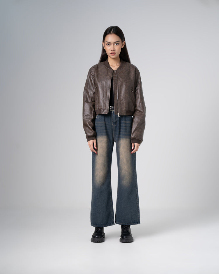 Gliva Leather Jacket - Brown