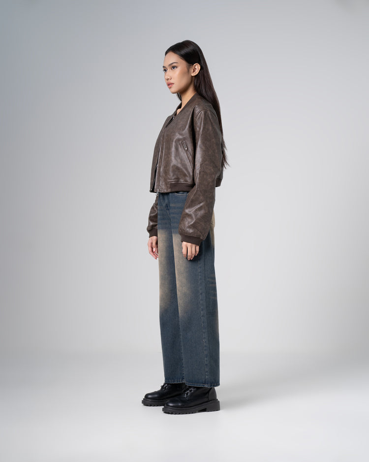 Gliva Leather Jacket - Brown